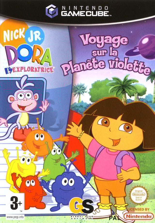 Jaquette de Dora l'Exploratrice : Voyage sur la Planète Violette