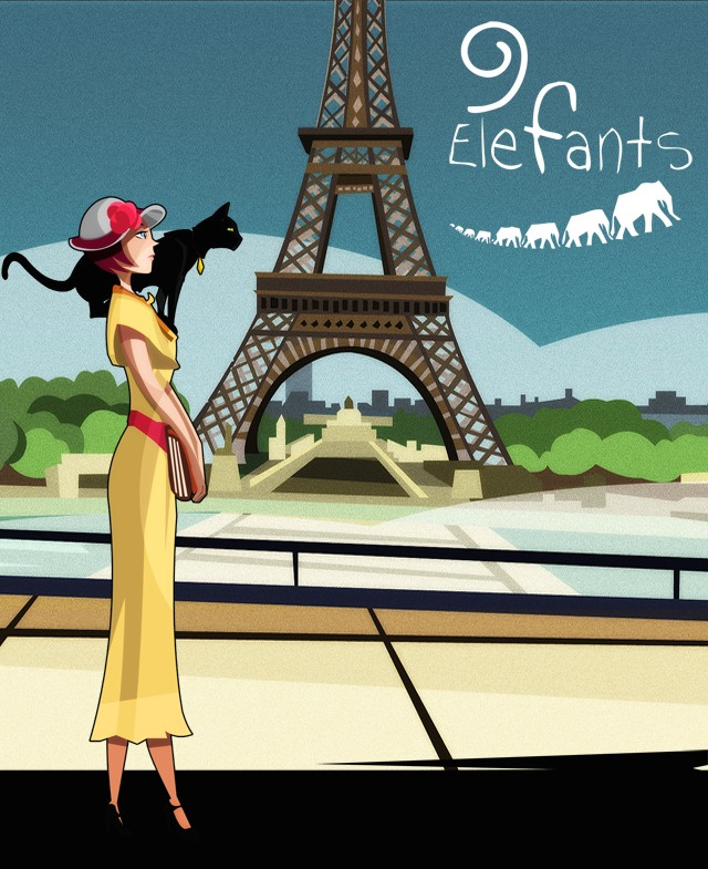 Jaquette de 9 Elefants