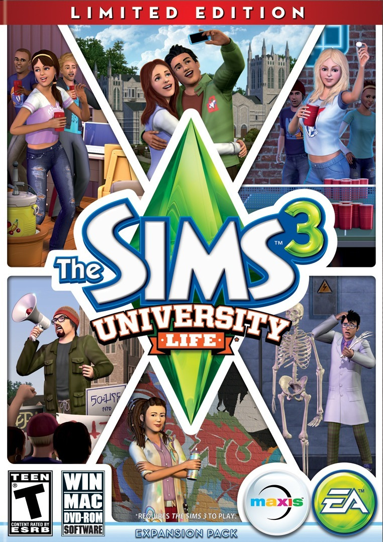 Jaquette de Les Sims 3 : University